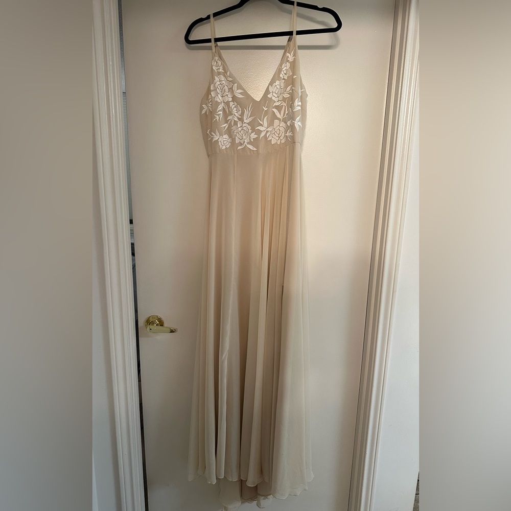 BHLDN Sadia bridesmaid dress in Oyster - size 8